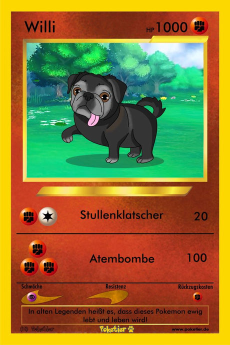 Auf unserer Website ist es ganz einfach, ein Mops-Pokémon zu erstellen!